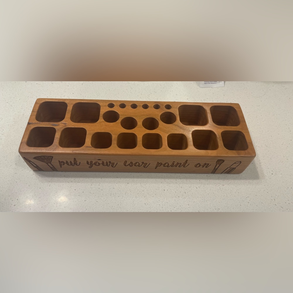 Wooden Makeup Organizer